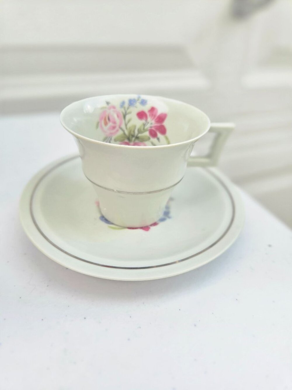 Theodore Haviland France Persepolis Demitasse Cup And Saucer Floral Design